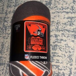 NFL Cleveland Browns Orange and Brown Fleece Blanket